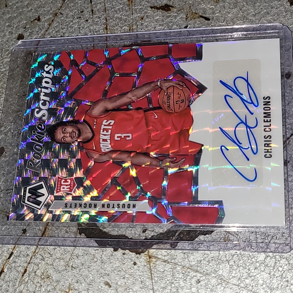 Autographed. Chris Clemons. Rookie Script. Panini. Prizm. MINT